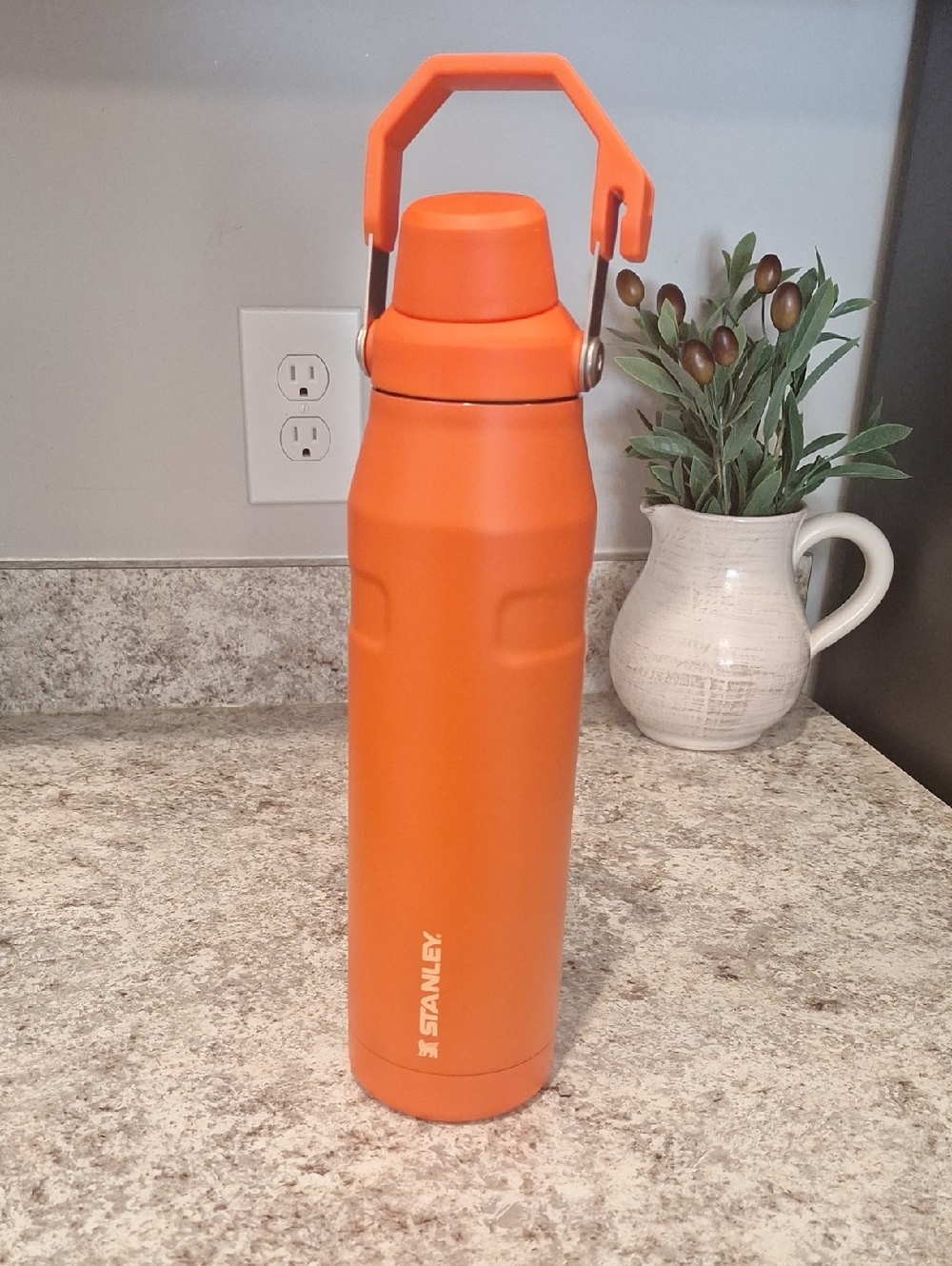 Stanley Bright Orange Insulated Bottle with Folding Handle 36oz